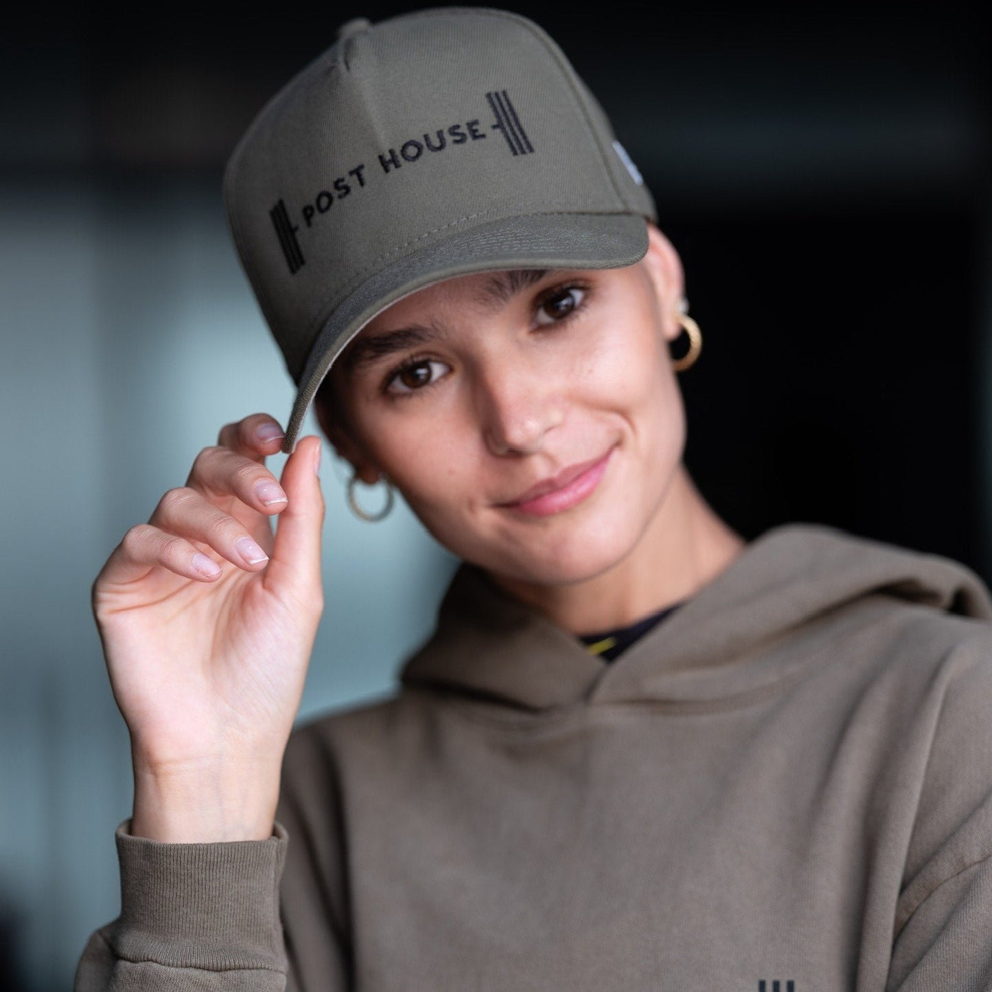 HAT: GREEN EMBROIDERED